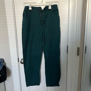 Teal High-Waisted Pants